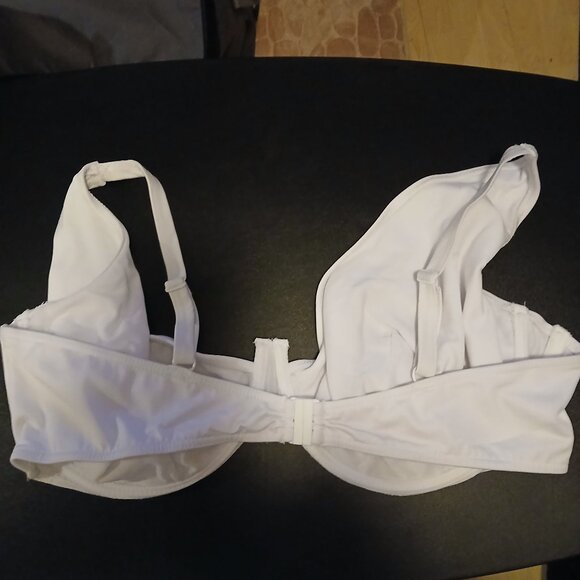 Asos Design Curve Women's Recycled Bikini Top 44F NWOT White - Picture 5 of 5